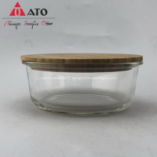 Round Food Container With Bamboo Lid